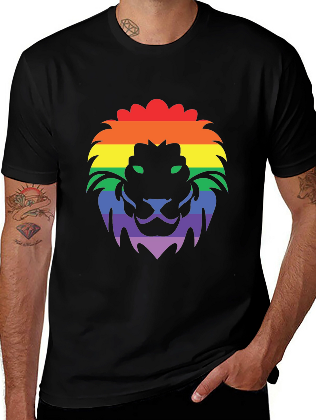 Rainbow Lion Graphic T-Shirt - Pride Apparel