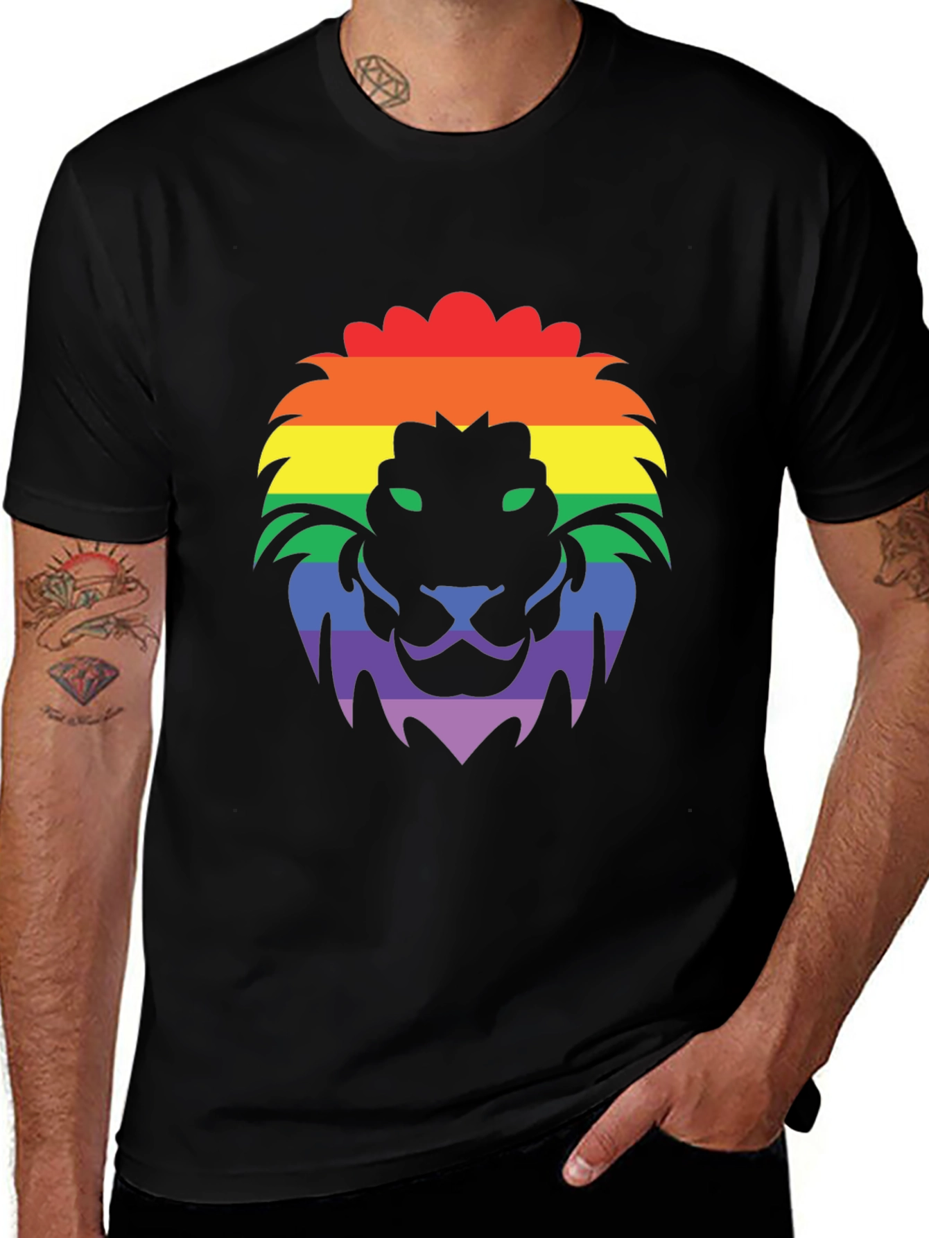 Rainbow Lion Graphic T-Shirt - Pride Apparel