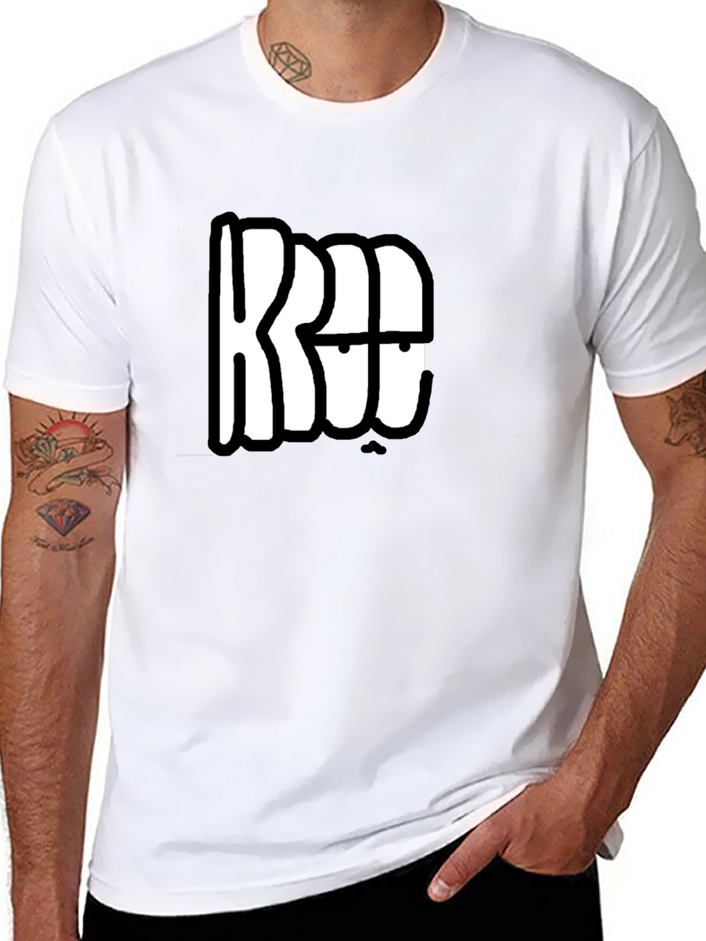 Graphic Print T-Shirt - Black