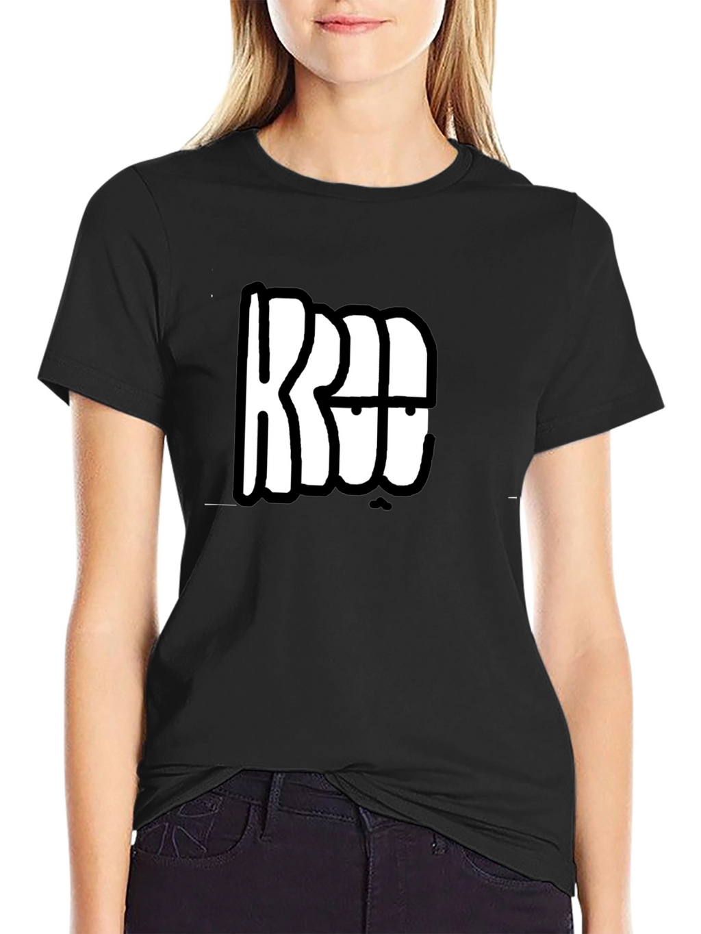 Graphic Print T-Shirt - Black