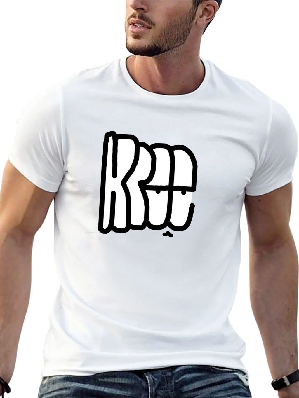 Graphic Print T-Shirt - Black