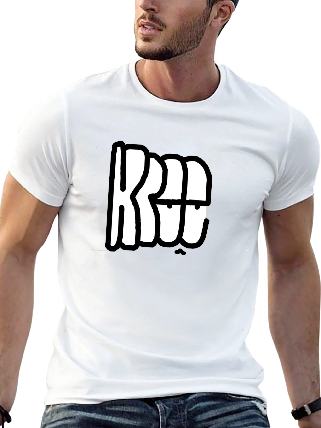 Graphic Print T-Shirt - Black