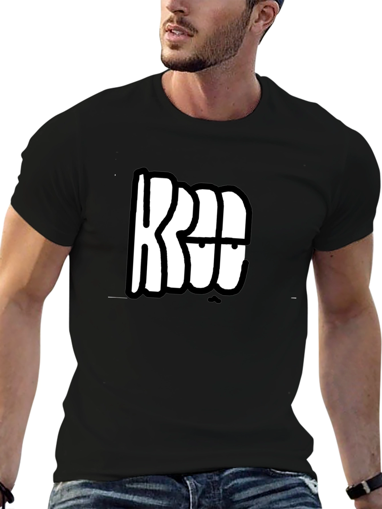 Graphic Print T-Shirt - Black