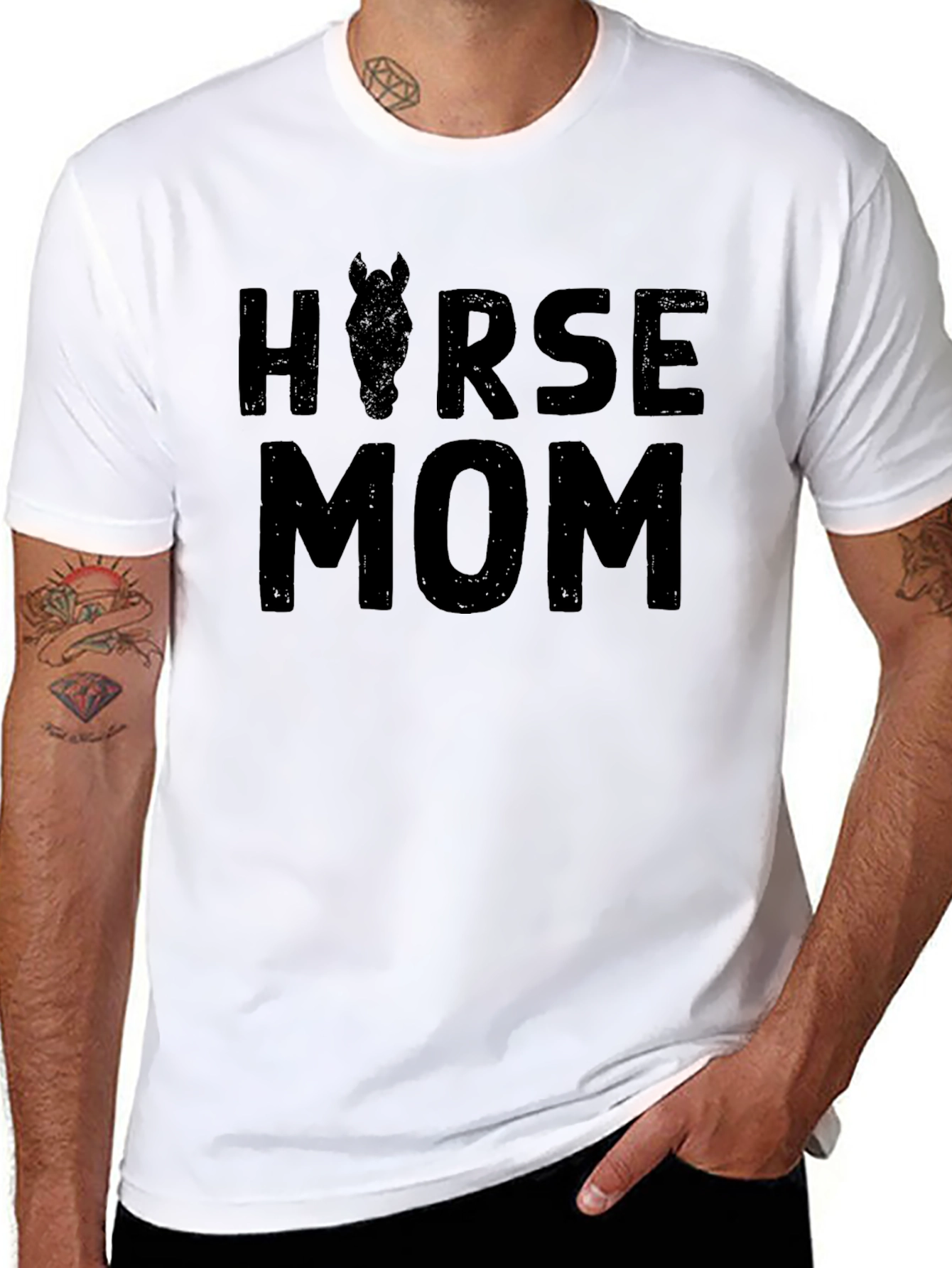 Horse Mom Graphic Tee - Black Unisex T-Shirt