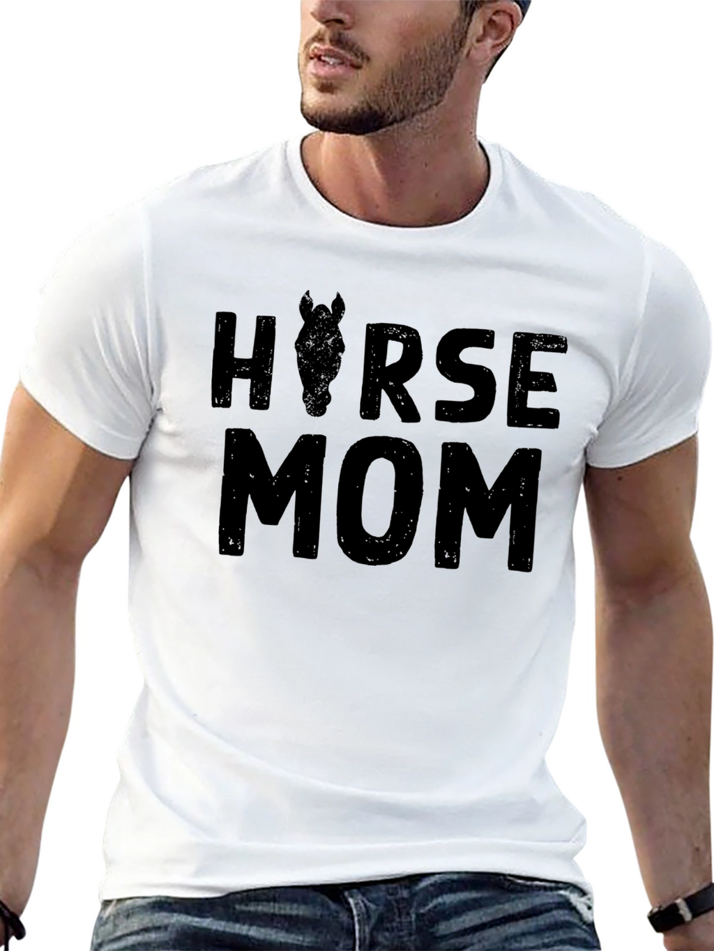 Horse Mom Graphic Tee - Black Unisex T-Shirt