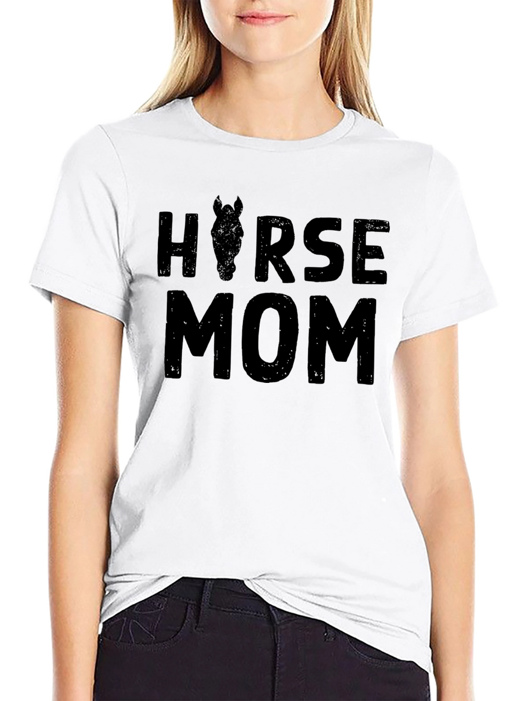 Horse Mom Graphic Tee - Black Unisex T-Shirt