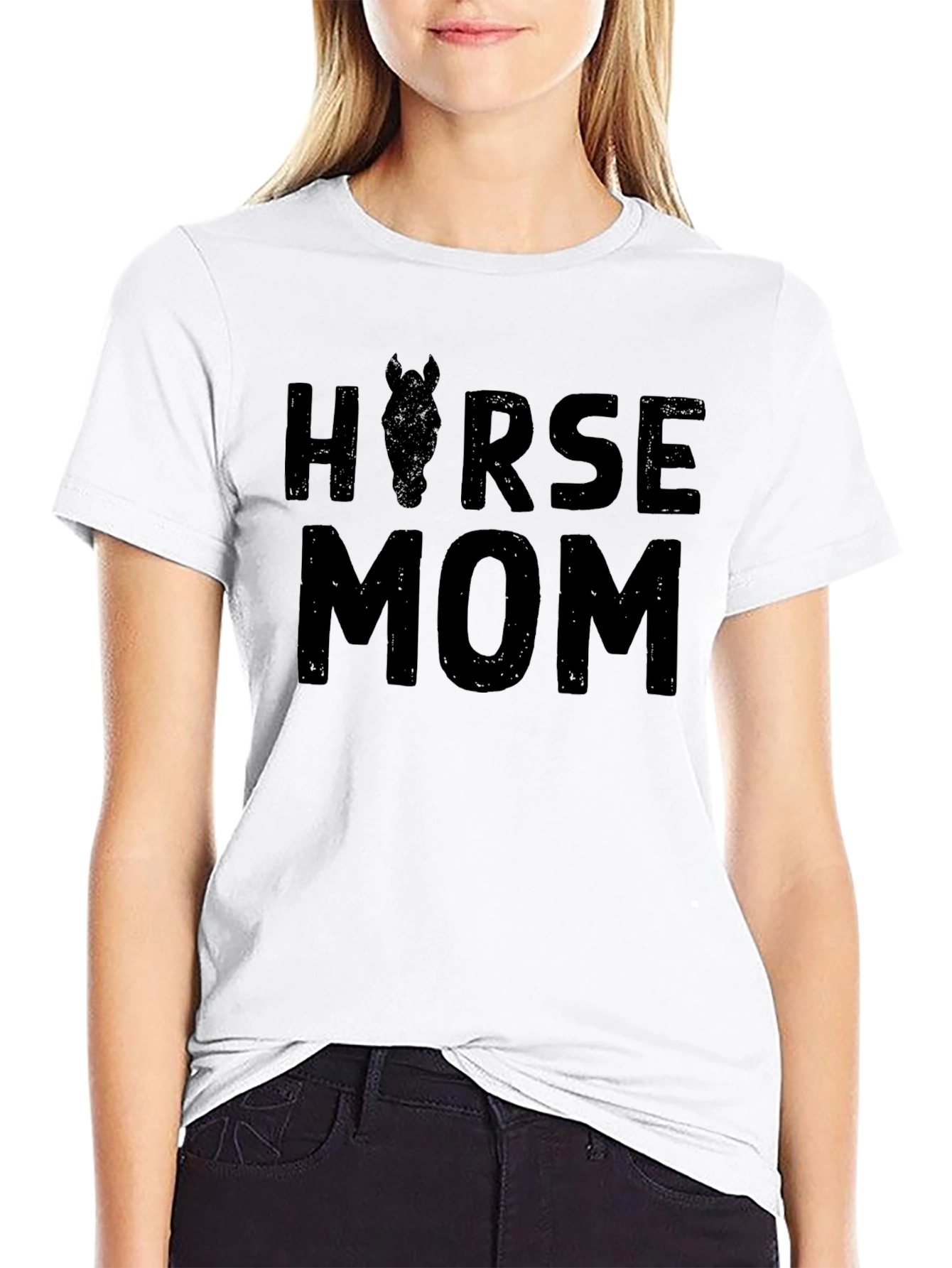 Horse Mom Graphic Tee - Black Unisex T-Shirt