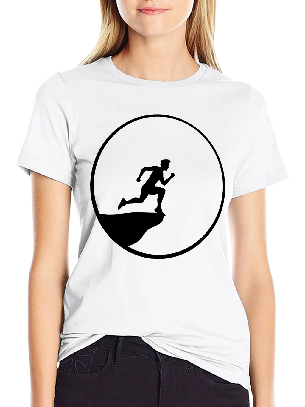 Black Running Man Graphic Tee