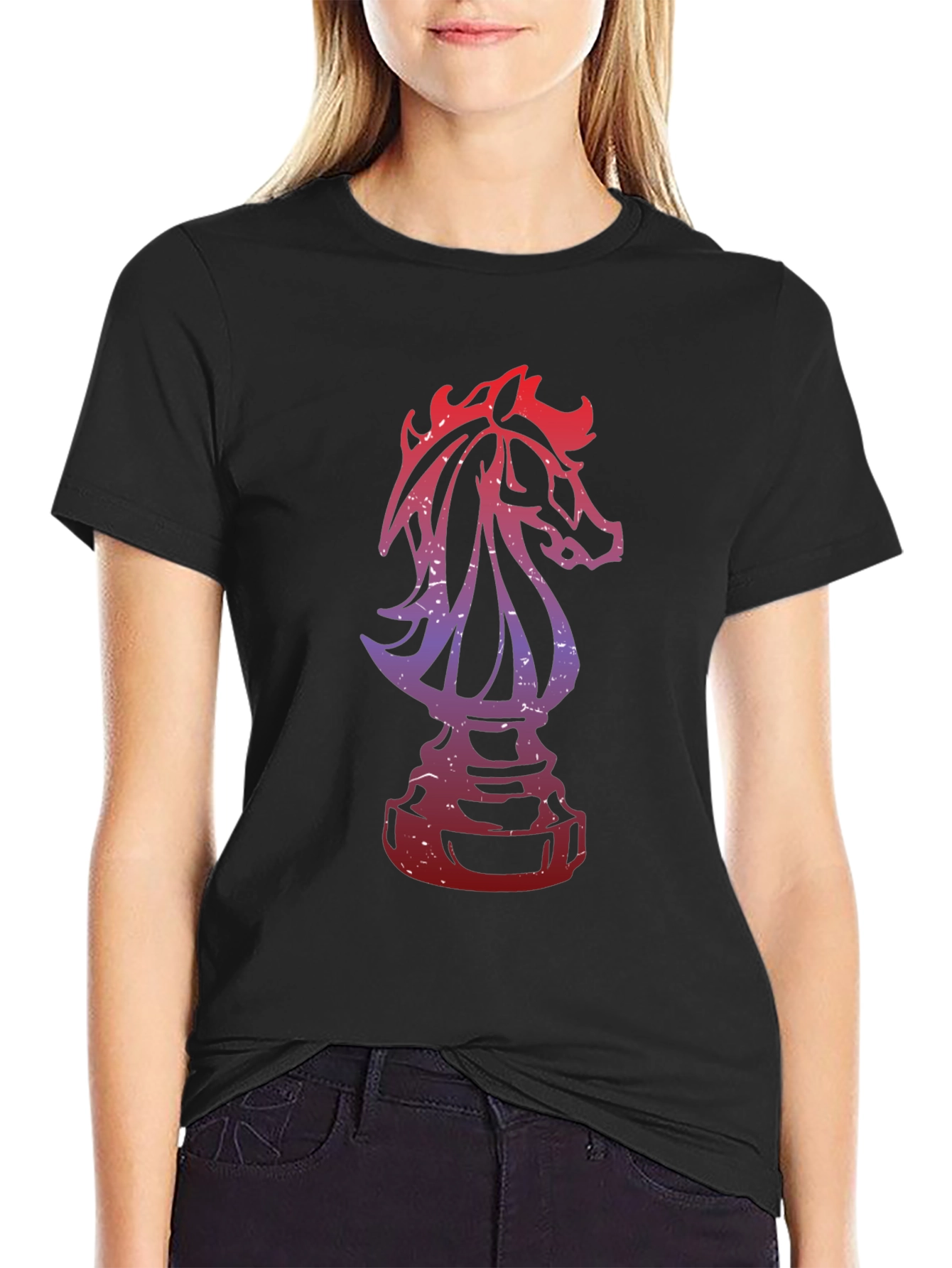 Chess Knight Graphic Tee - Stylish Mens T-Shirt