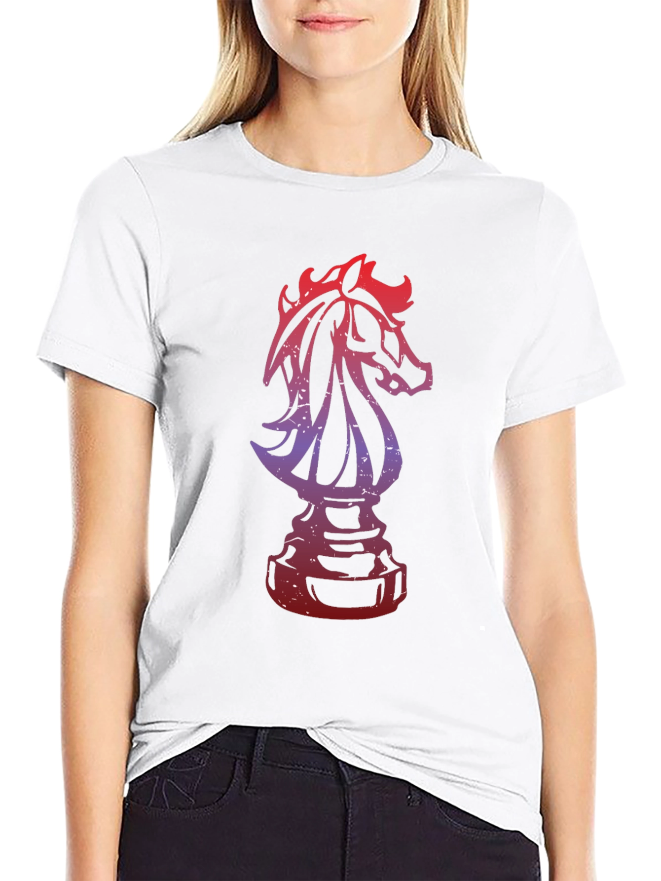 Chess Knight Graphic Tee - Stylish Mens T-Shirt