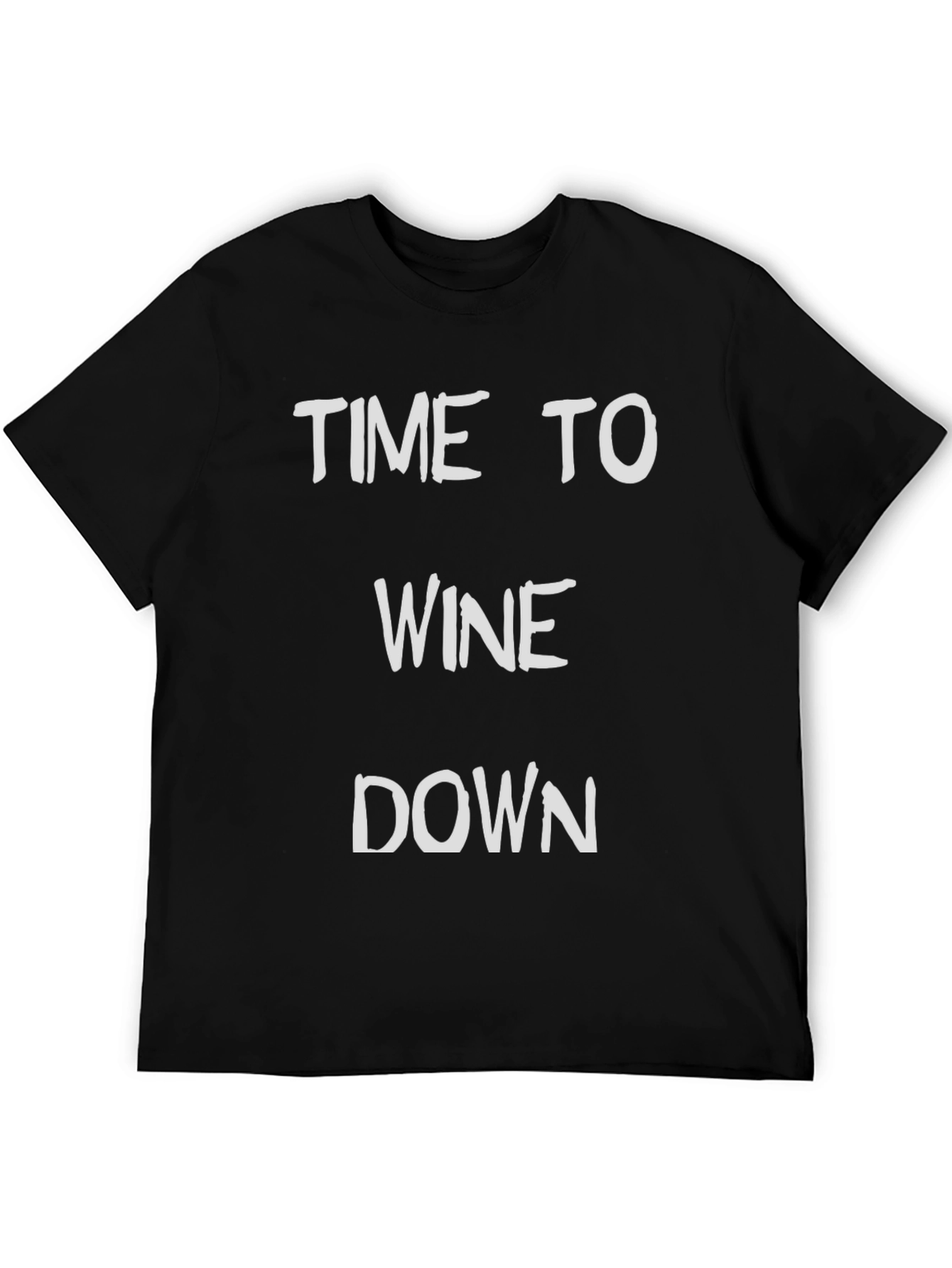 Time to Wine Down Graphic Tee - Black T-Shirt