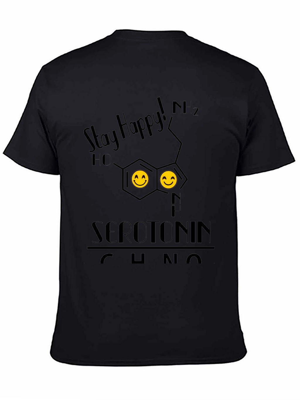 Stay Happy Serotonin Graphic T-Shirt - Science Tee