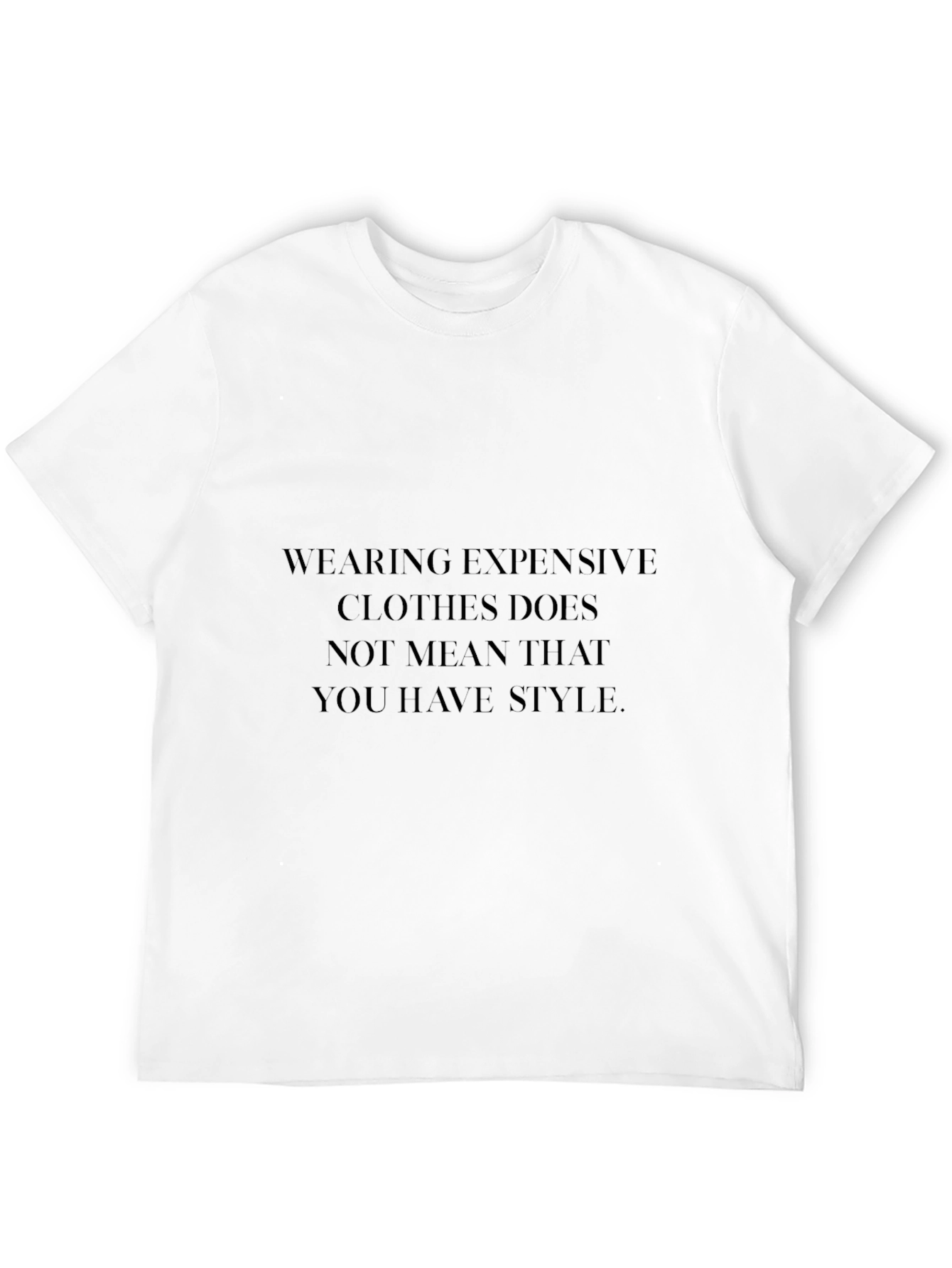 Stylish Black T-Shirt with Style Quote