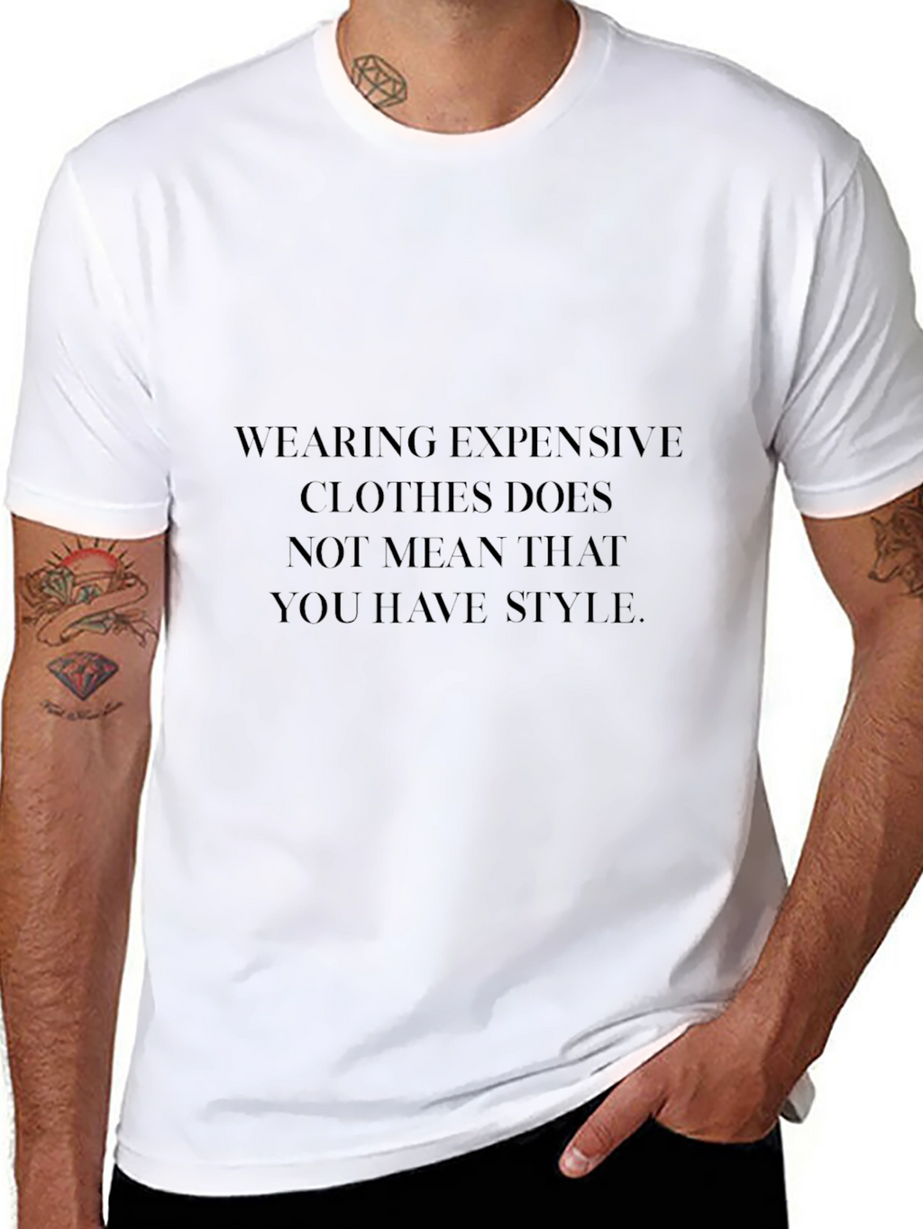Stylish Black T-Shirt with Style Quote