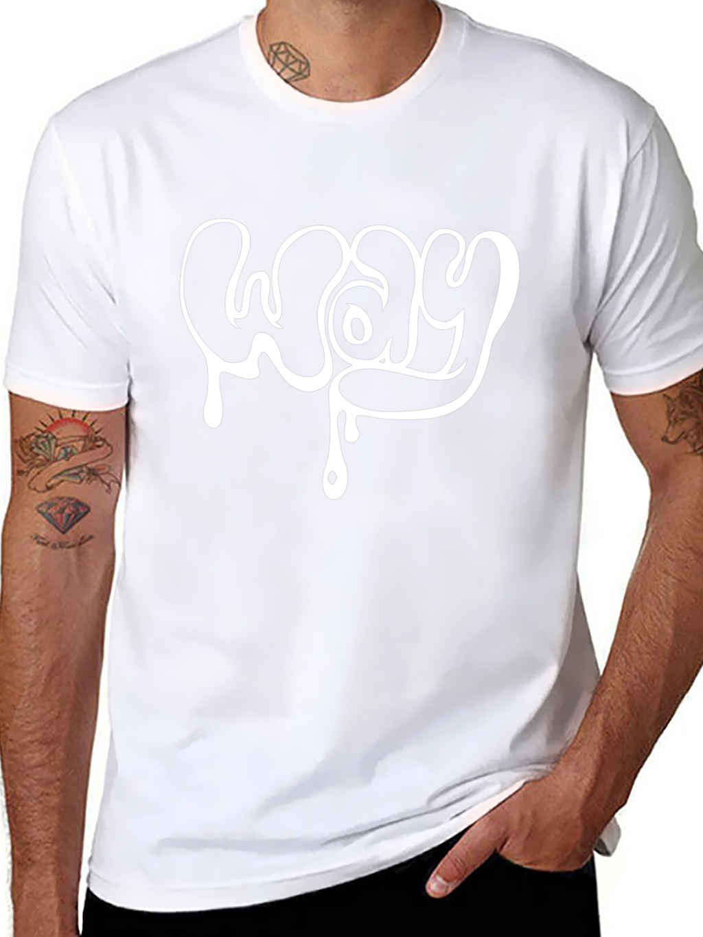Dripping WAY Graphic Tee - Black Cotton Blend