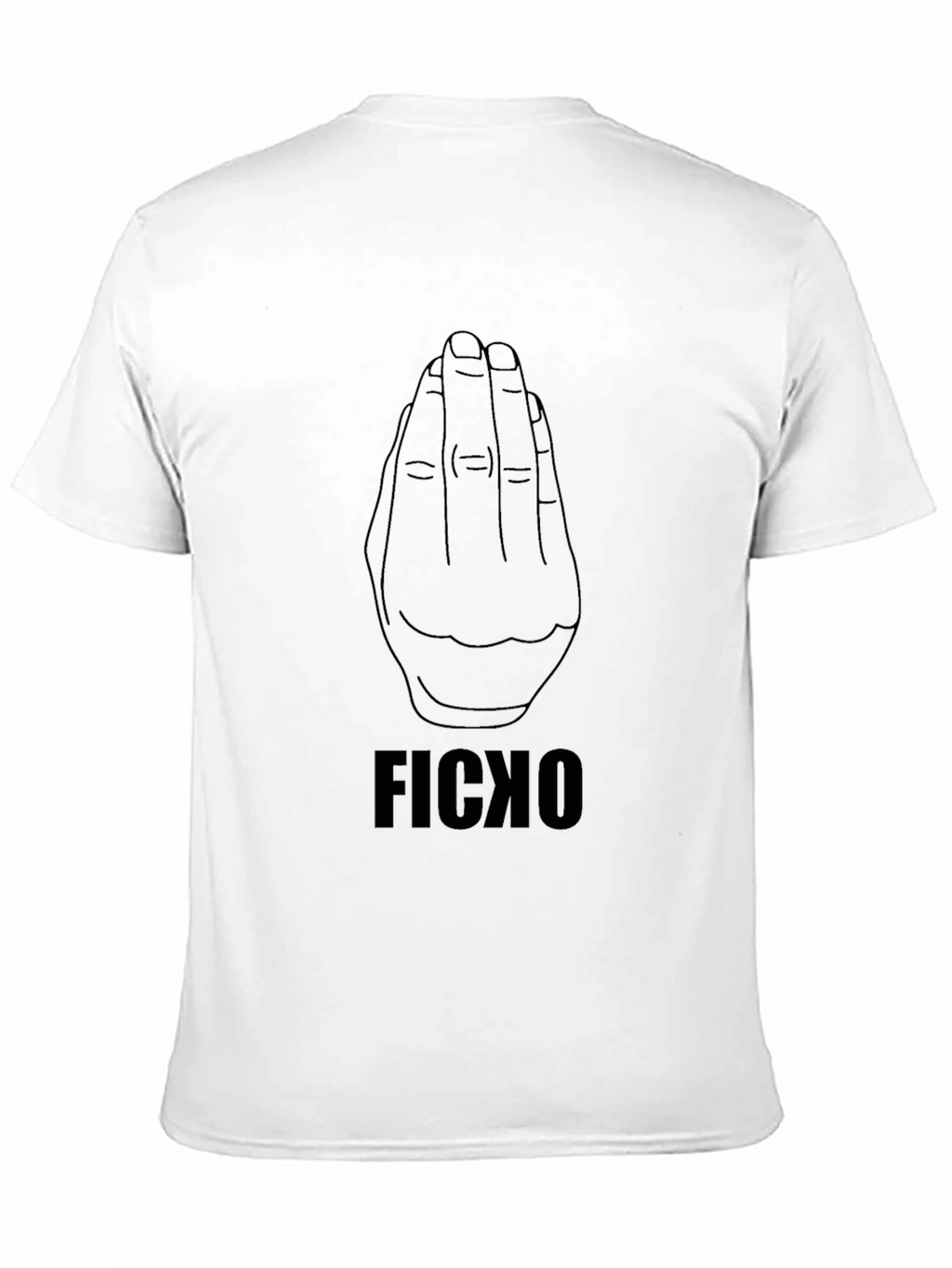 FICXO Hand Gesture Black T-Shirt