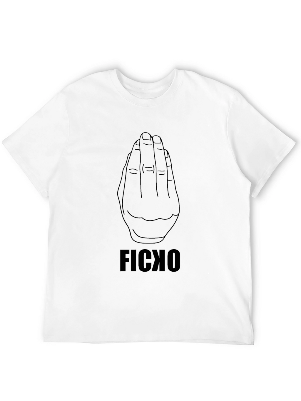 FICXO Hand Gesture Black T-Shirt