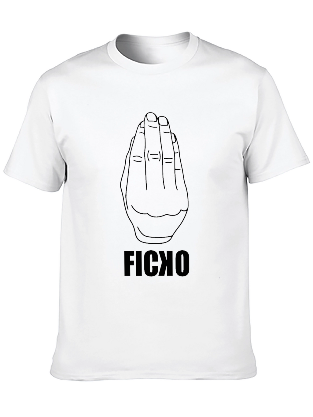 FICXO Hand Gesture Black T-Shirt