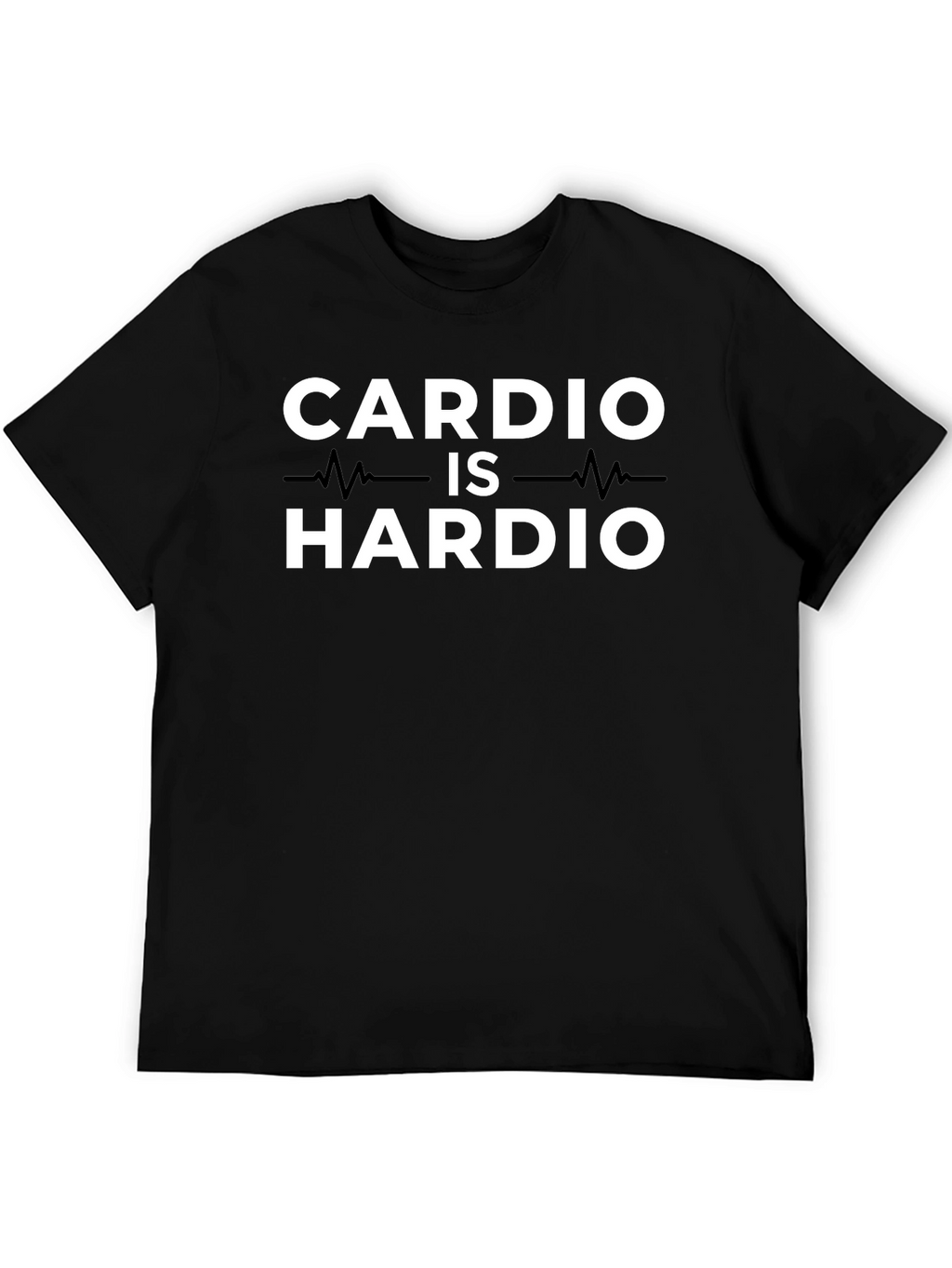 Cardio is Hardio Black Graphic T-Shirt