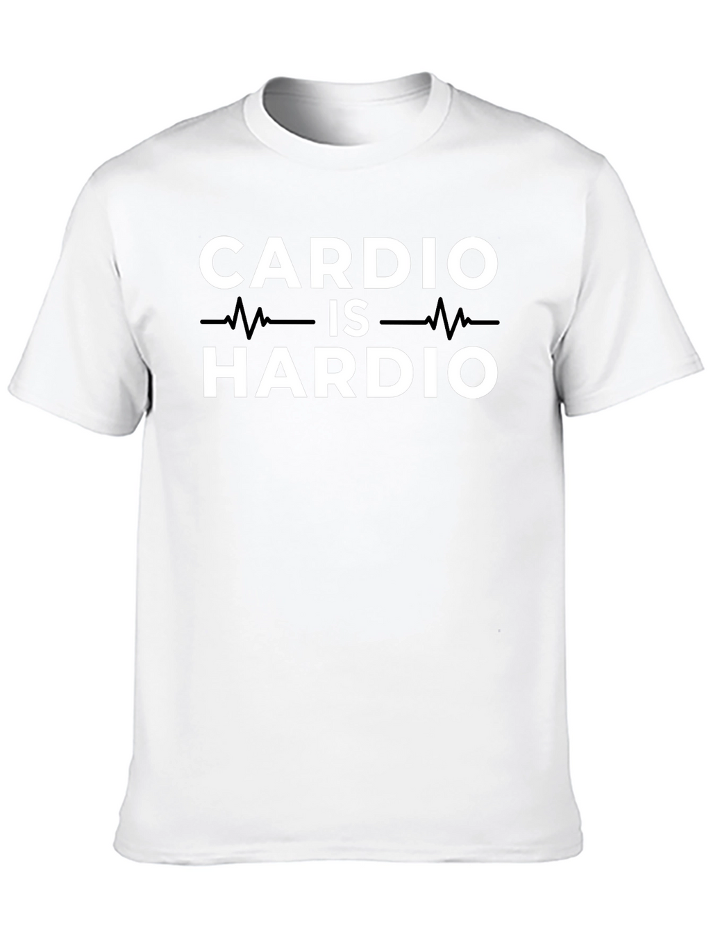 Cardio is Hardio Black Graphic T-Shirt