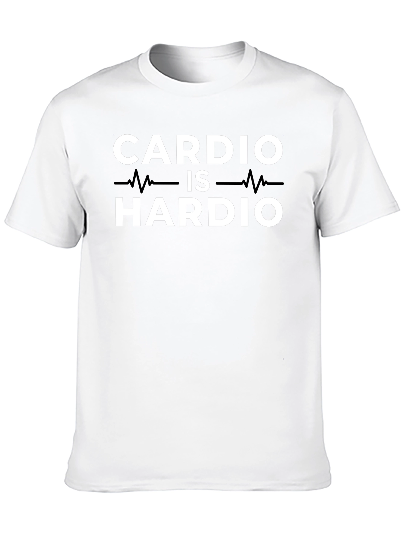 Cardio is Hardio Black Graphic T-Shirt