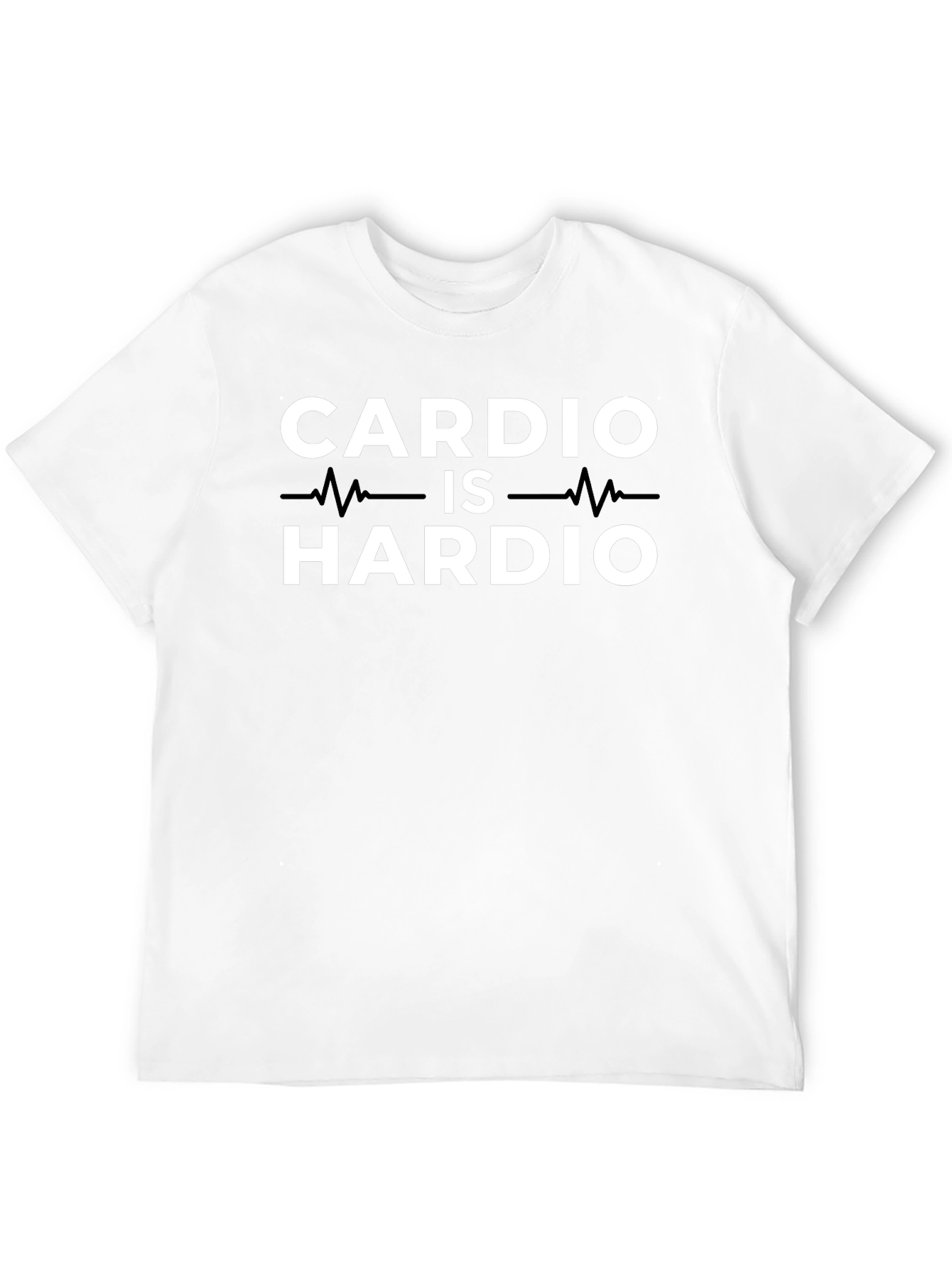Cardio is Hardio Black Graphic T-Shirt