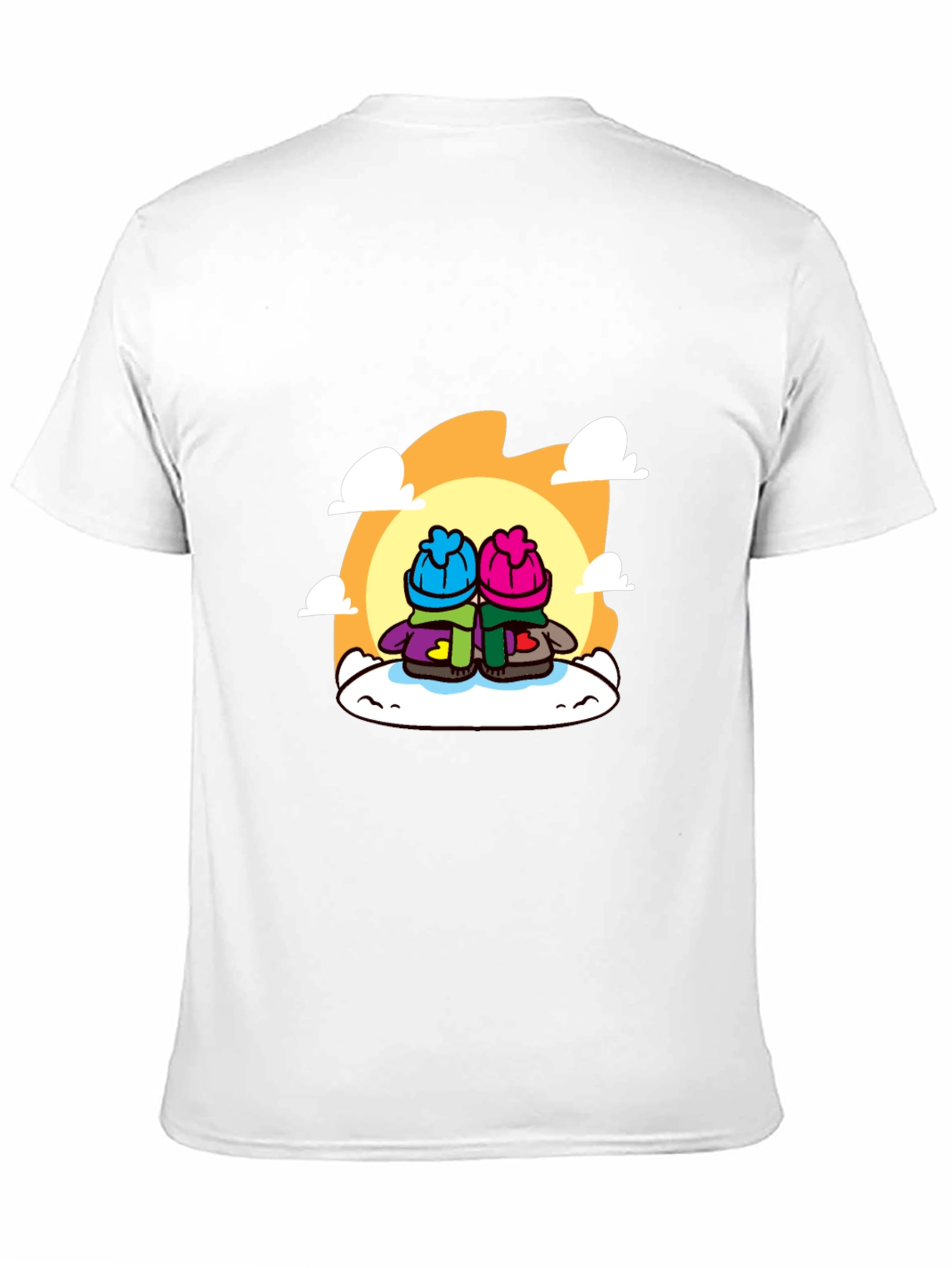 Cozy Cartoon Couple T-Shirt