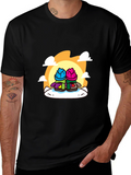 Cozy Cartoon Couple T-Shirt