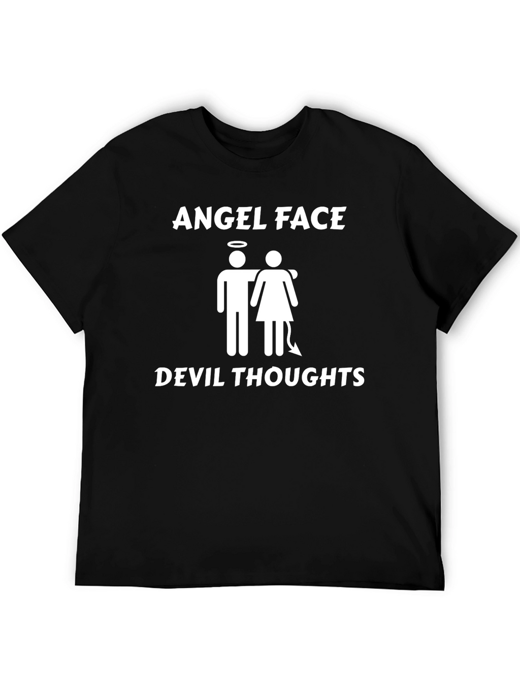 Angel Face Devil Thoughts Graphic T-Shirt