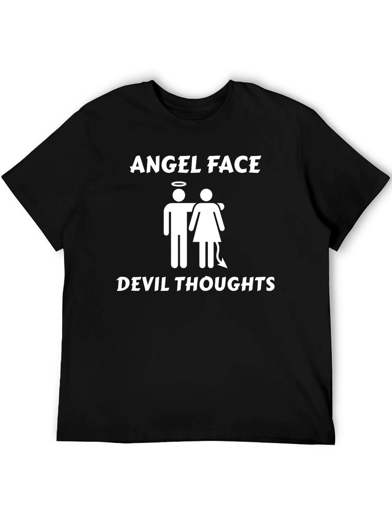 Angel Face Devil Thoughts Graphic T-Shirt