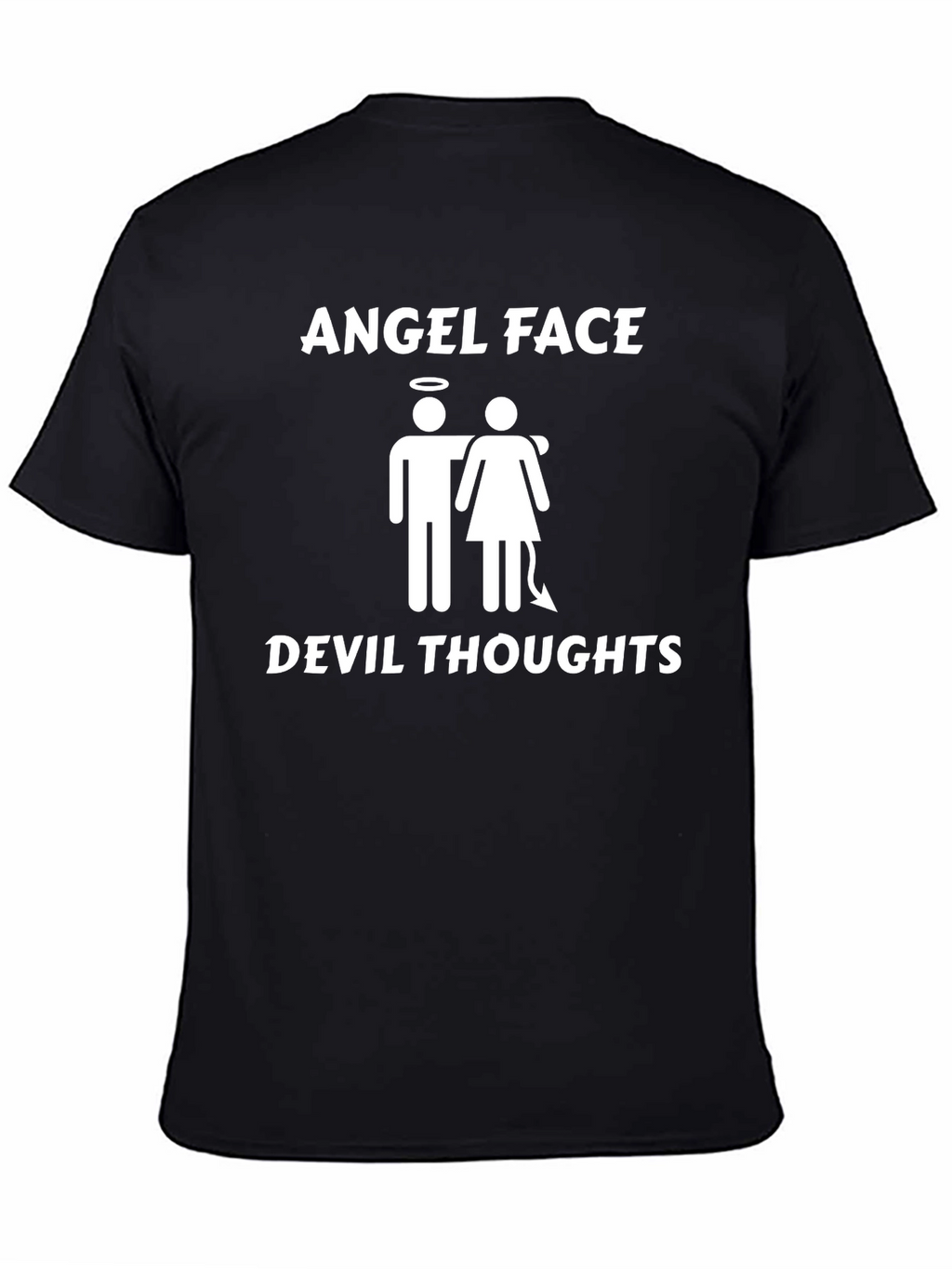 Angel Face Devil Thoughts Graphic T-Shirt