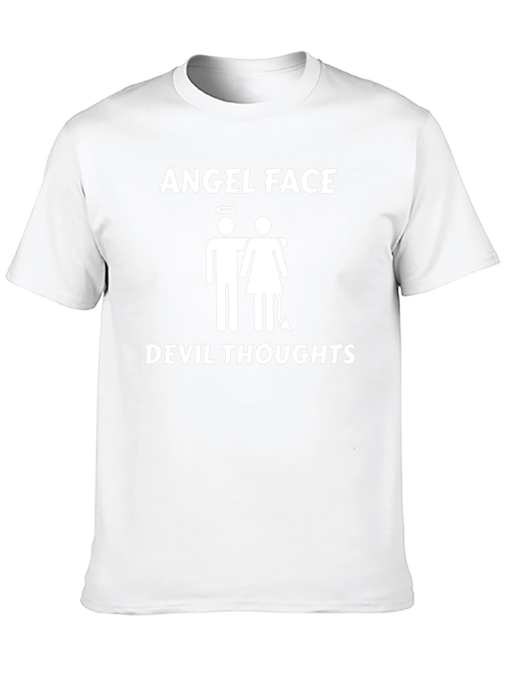 Angel Face Devil Thoughts Graphic T-Shirt