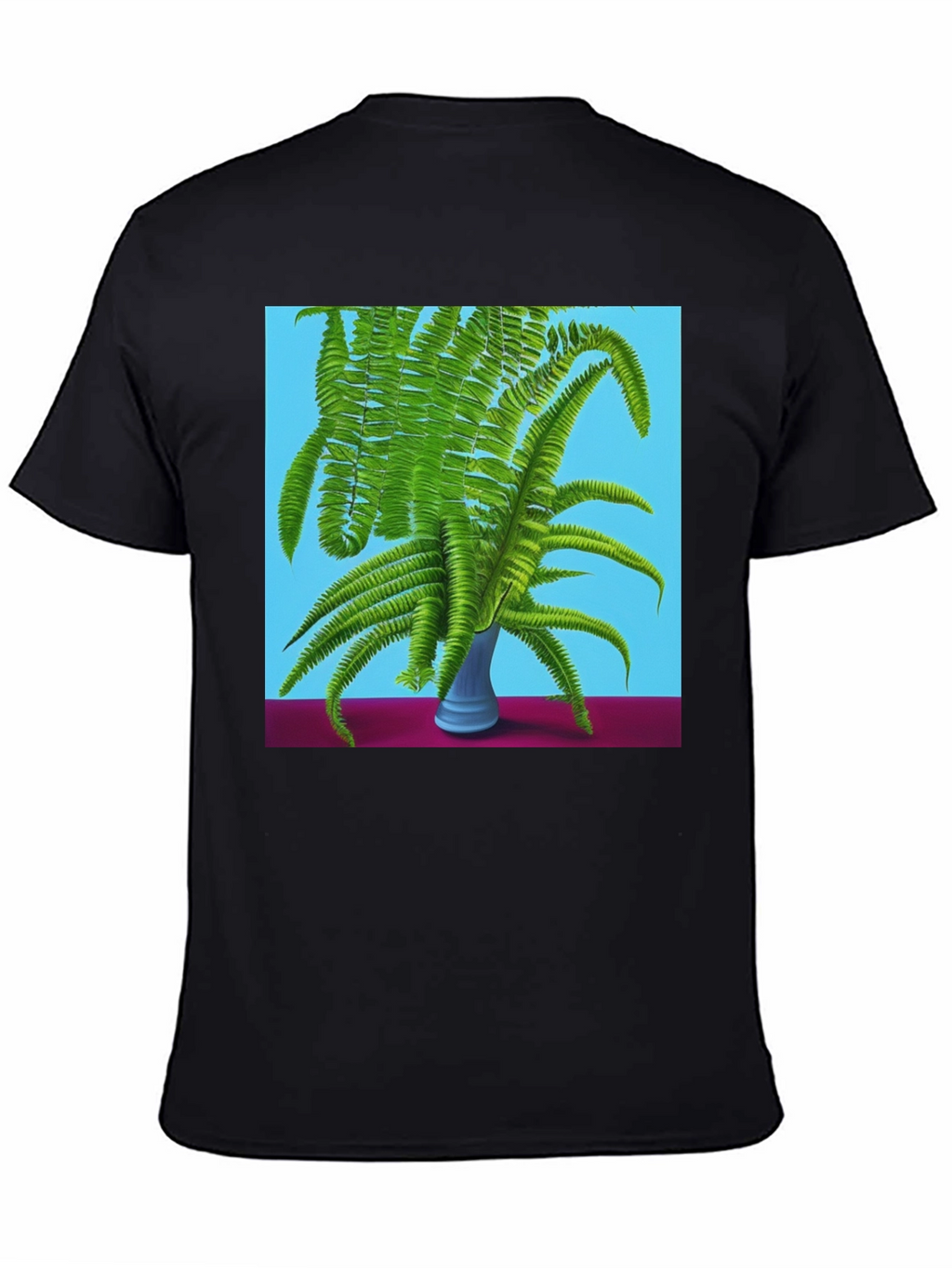 Fern Vase Graphic Tee - Botanical Black T-Shirt