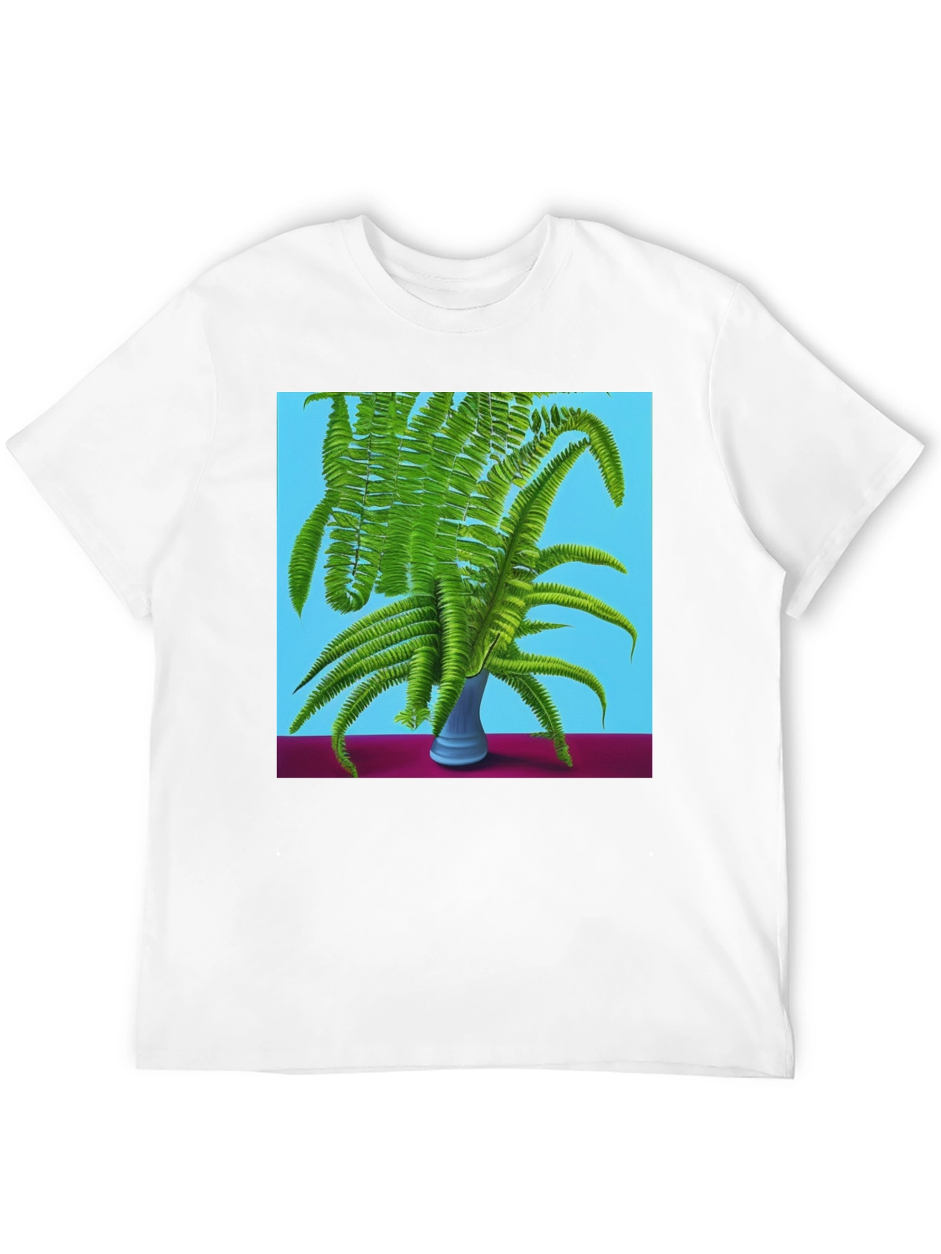Fern Vase Graphic Tee - Botanical Black T-Shirt