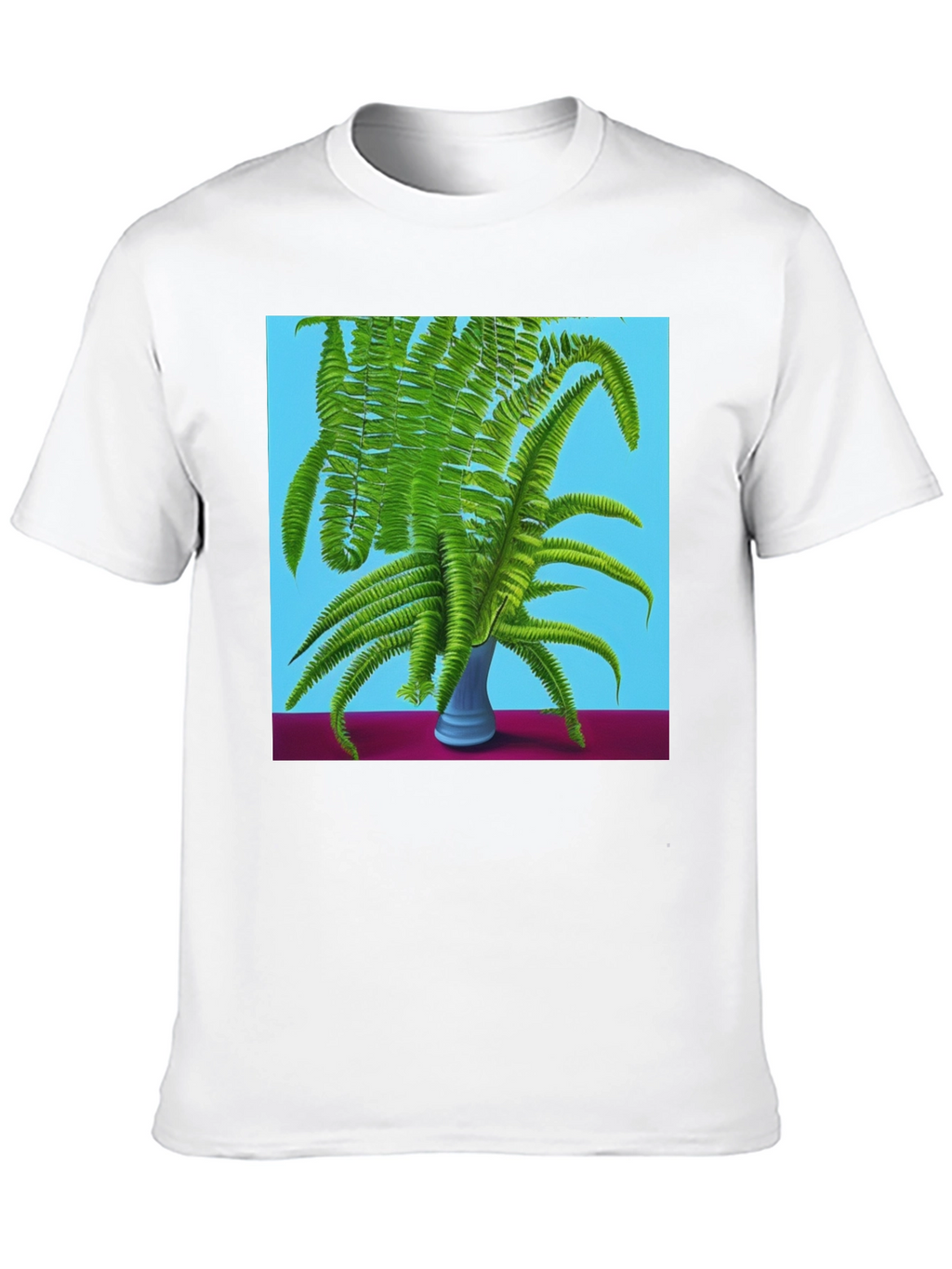 Fern Vase Graphic Tee - Botanical Black T-Shirt