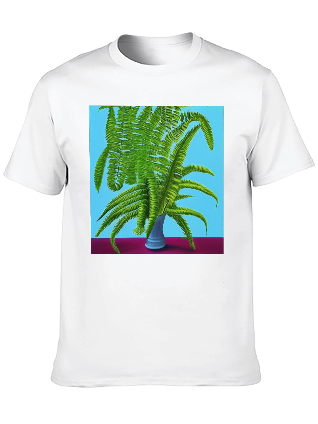 Fern Vase Graphic Tee - Botanical Black T-Shirt