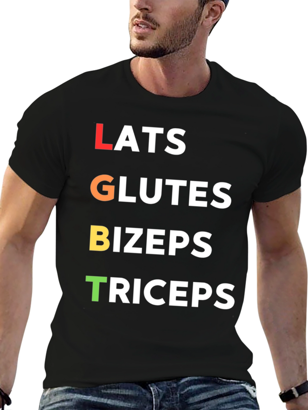 LGBT Workout T-Shirt - Lats Glutes Bizeps Triceps