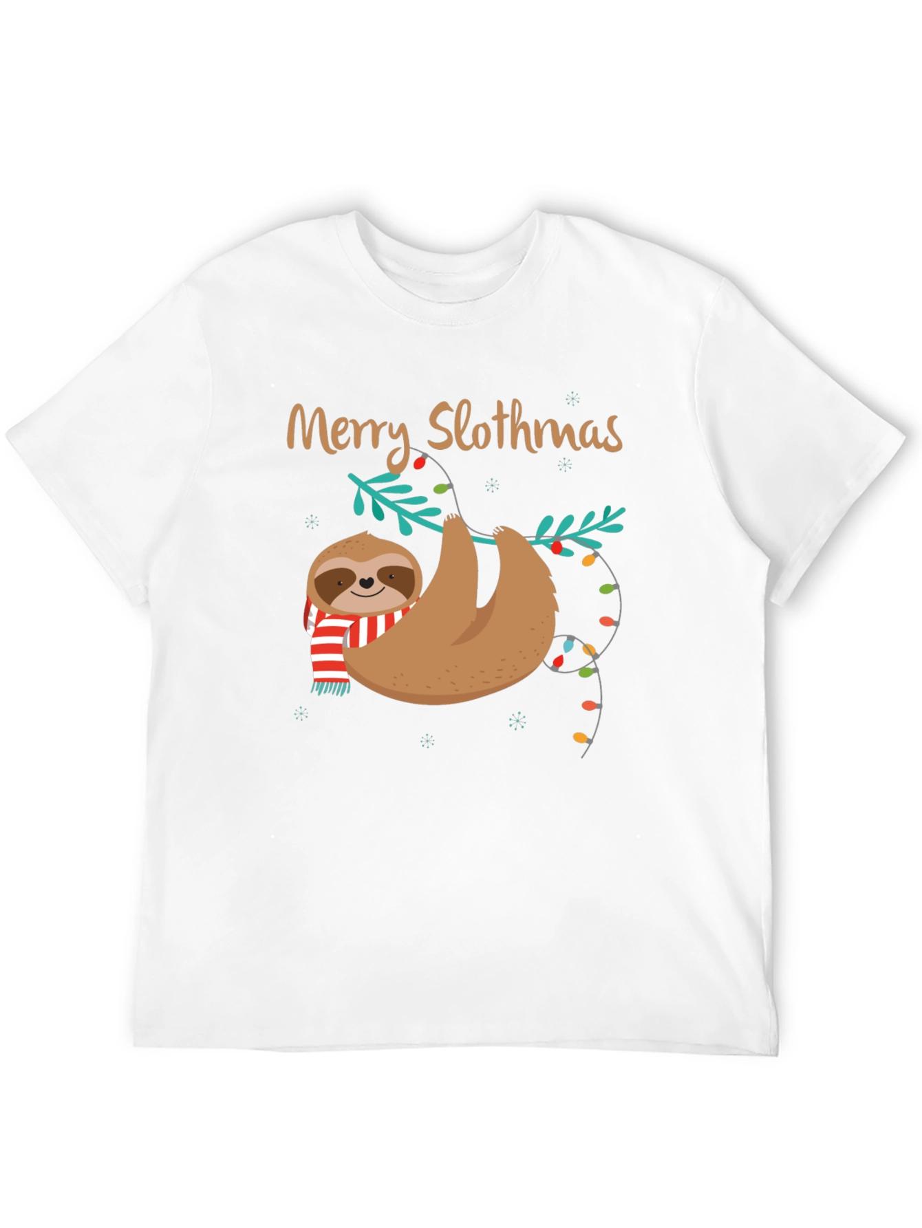 Merry Slothmas Holiday T-Shirt - Sloth Christmas
