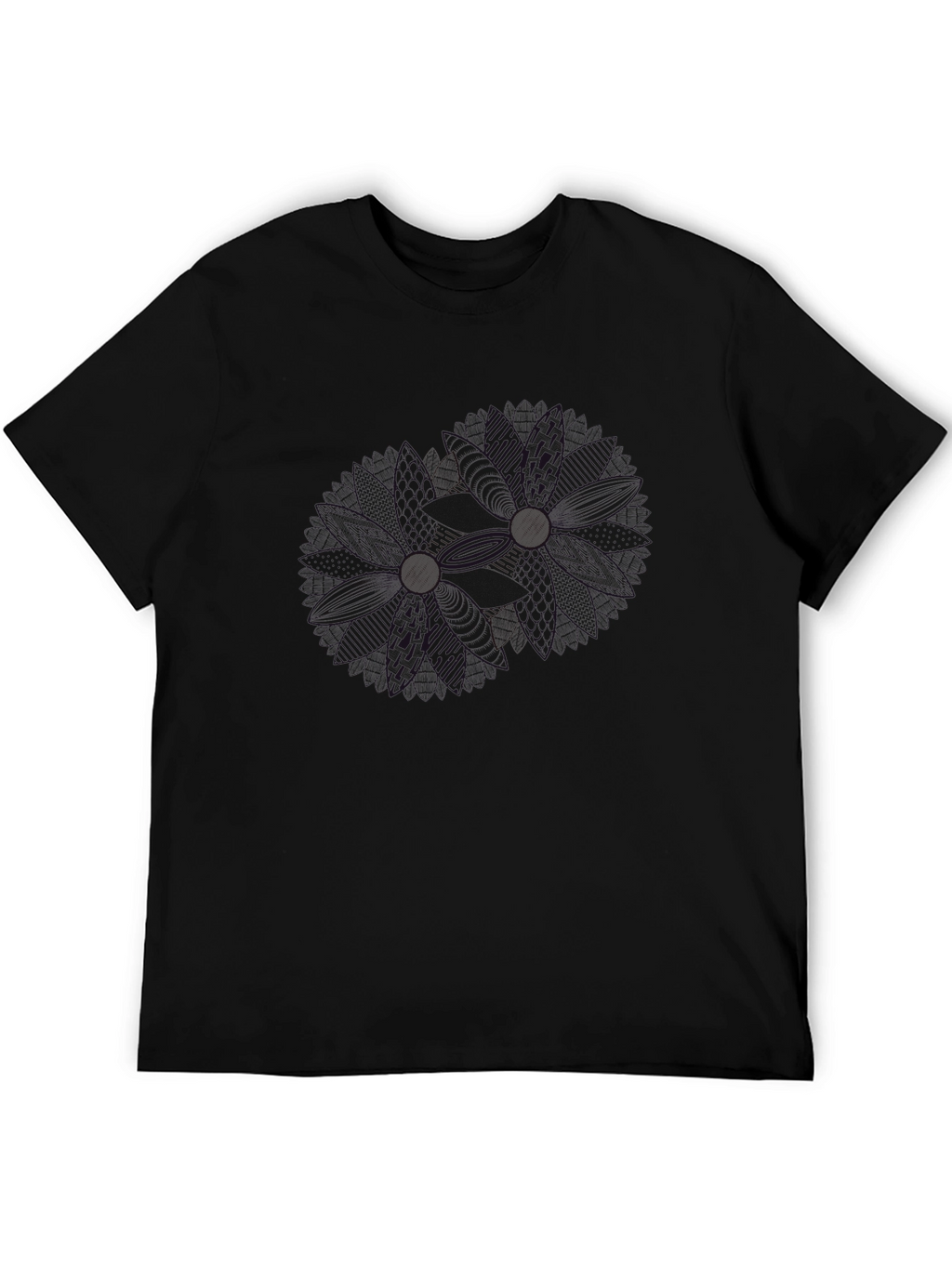 Mens Black Classic Fit Crew Neck T-Shirt
