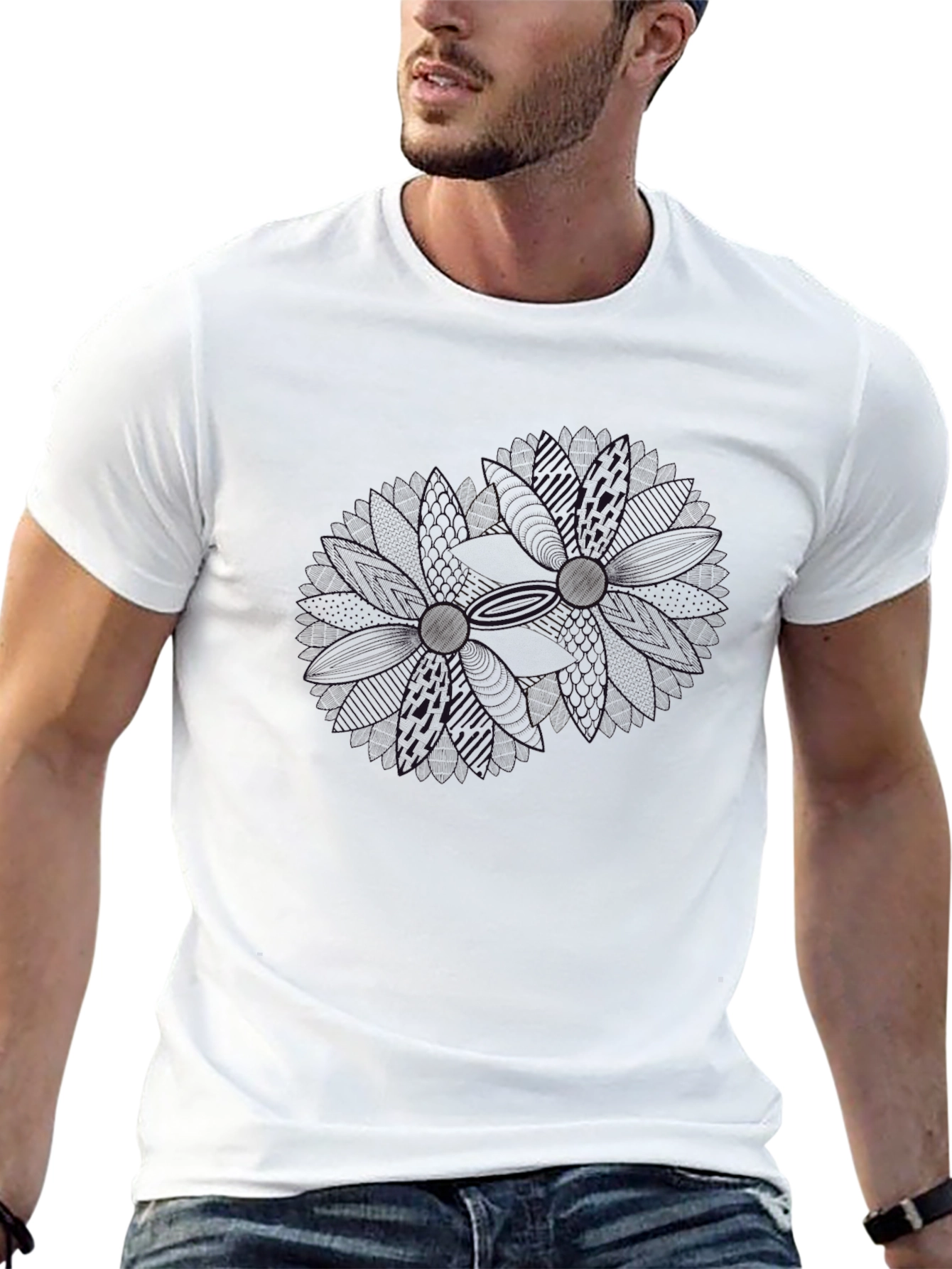 Mens Black Classic Fit Crew Neck T-Shirt