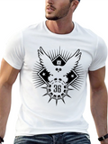 Mens Black T-Shirt with Owl and 36 Design