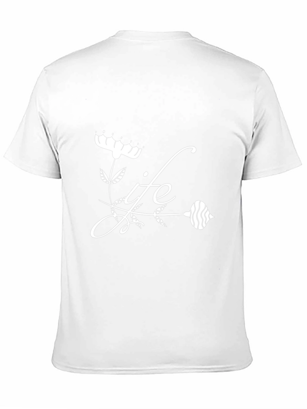 Life Floral Graphic Black T-Shirt