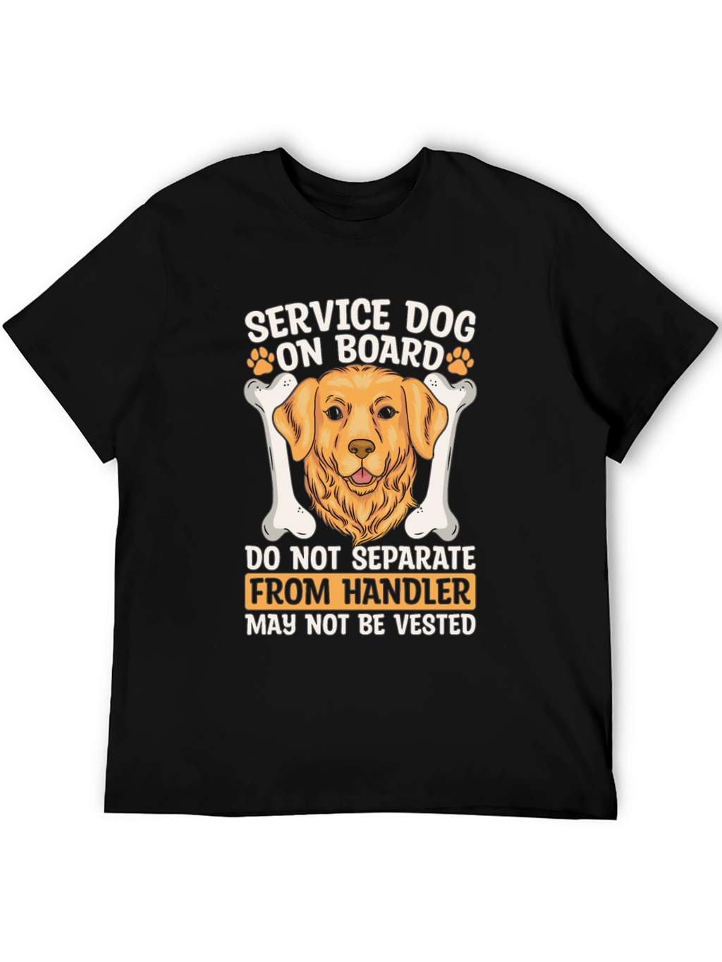 Service Dog On Board Graphic T-Shirt