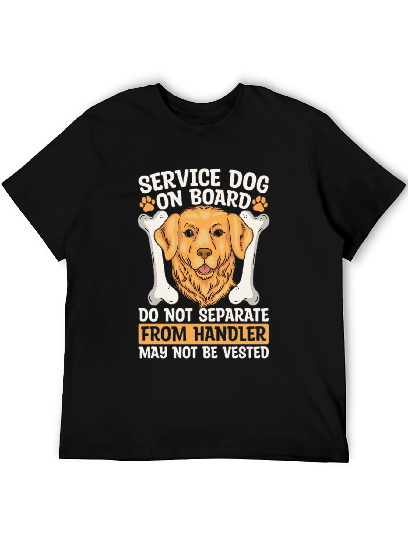 Service Dog On Board Graphic T-Shirt