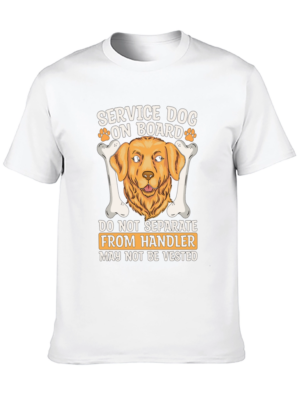 Service Dog On Board Graphic T-Shirt