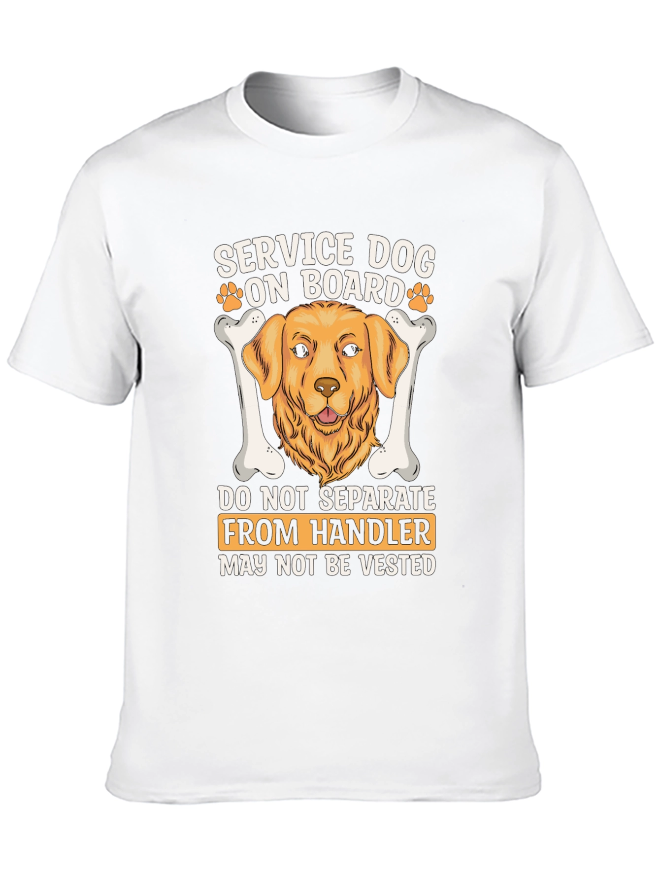 Service Dog On Board Graphic T-Shirt