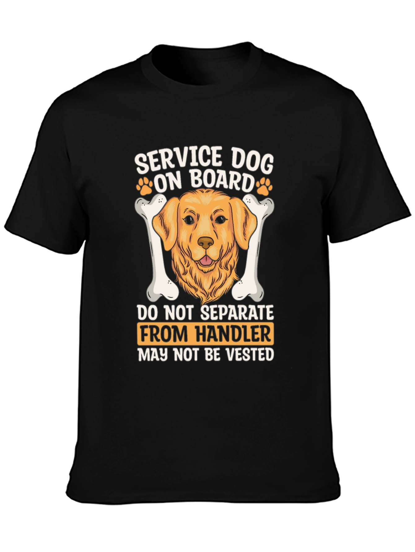 Service Dog On Board Graphic T-Shirt