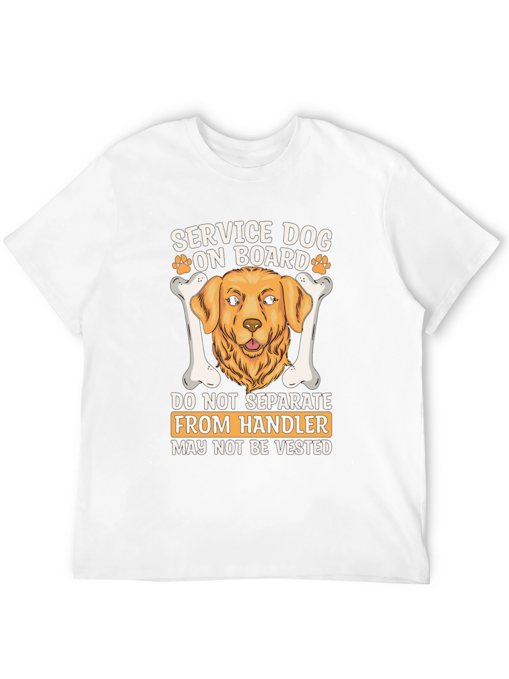 Service Dog On Board Graphic T-Shirt