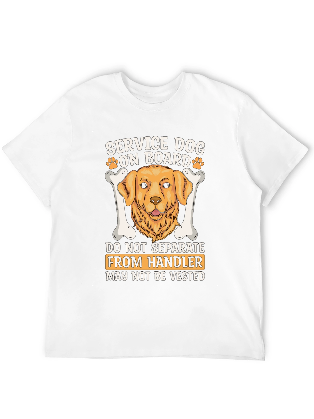 Service Dog On Board Graphic T-Shirt