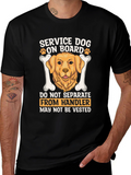 Service Dog On Board Graphic T-Shirt